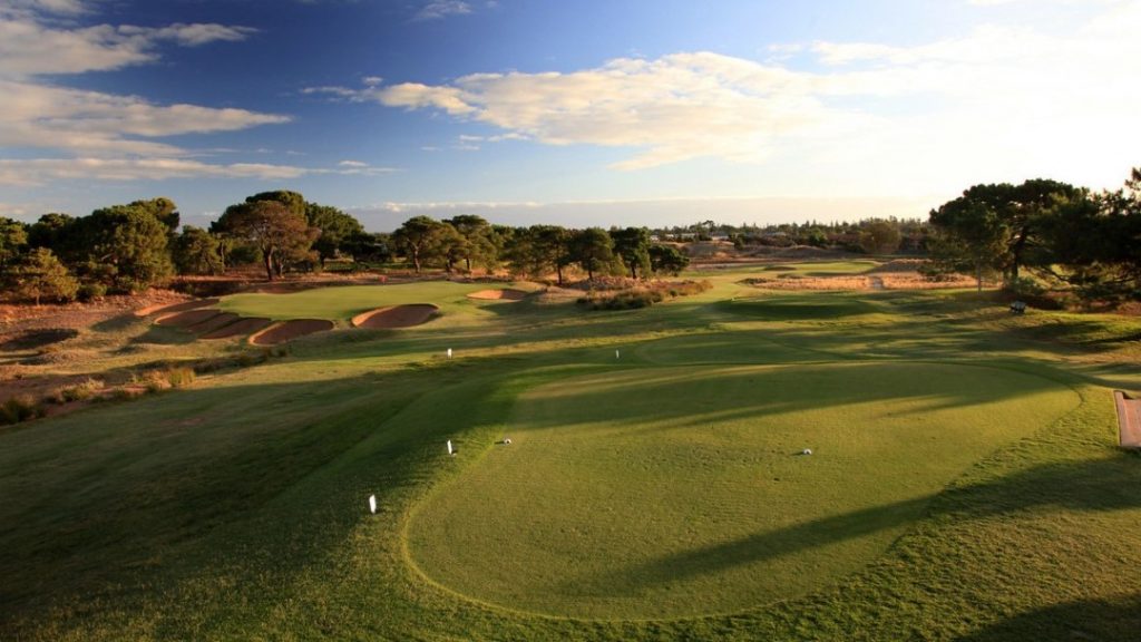 Aerial View of the green at The Royal Adelaide Golf Club, Adelaide, SA